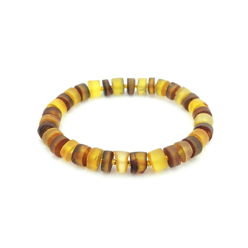 Браслет "Пеньки" янтарь